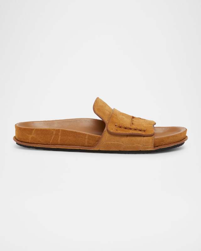 Les Mules Cubisto Leather Slide Sandals